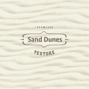 Vector seamless sand texture background with natural waves.