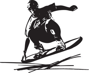 Sandboarding illustration