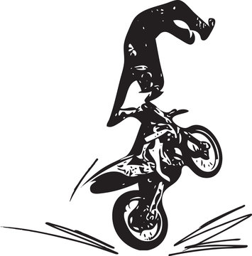 Extreme motocross racer by motorcycle