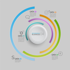 background info-graphic buttons number options template. Can be used for workflow layout, diagram, business step options, banner, web design. Business data visualization. Process chart.