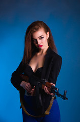 Obraz premium Girl fashion shoot in the studio