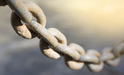 Old rusty chain

