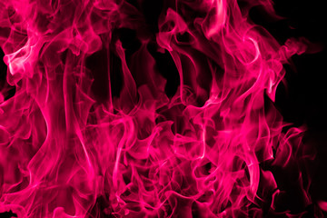 Blazing pink fire for background and textured