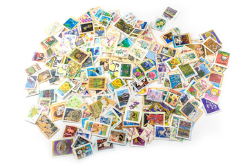 Postage stamps from different countries and times