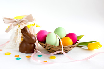 Easter eggs, rabbit