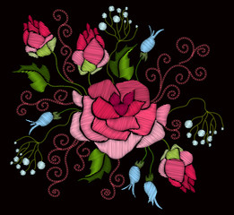 Fashion floral embroidery.