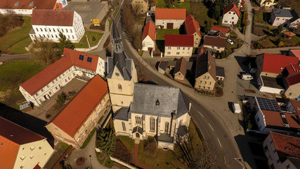 Naklejka premium Rositz Altenburg aerial view old town germany