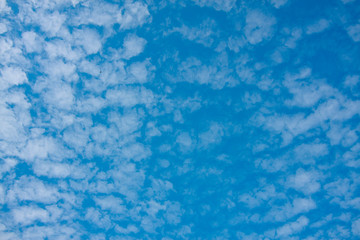 Fototapeta na wymiar blue sky and tiny clouds on nature background texture 
