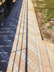 Ancient antique mosaic fragment. Dion, Greece.
