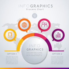Fototapeta premium Infographics Set for Brochure, Business Chart or Web Design : Vector Illustration