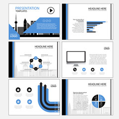 Multipurpose template for presentation slides with graphs and charts. Perfect for your business report or personal use