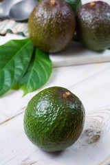 Green ripe avocado from organic avocado plantation - healthy food