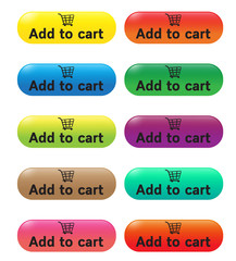 Add shopping cart modern icon button buy online