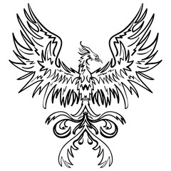 Obraz premium Sketch drawing of Phoenix