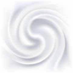 Abstract white cream swirl vector background.