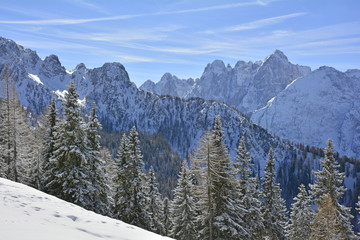 The view from Monte Lussari, Friuli Venezia Giulia, north east Italy
