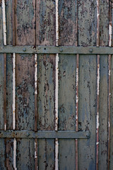 Vintage wood background with peeling paint. Old wood texture.