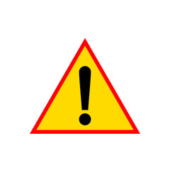 Triangle attention sign with exclamation mark symbol