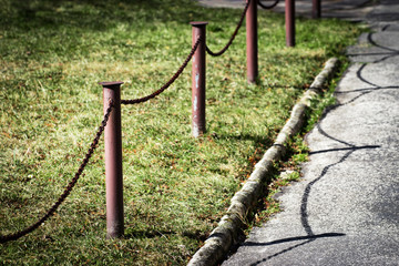 Fototapeta premium low fence Chain