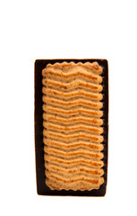 Cookies in chocolate isolated