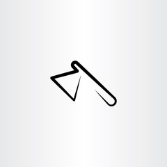 Obraz premium black axe icon symbol logo element