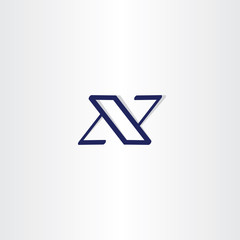 blue x logotype icon letter
