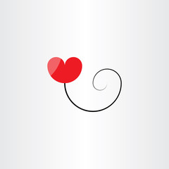 heart balloon logo symbol vector