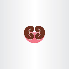 Obraz premium kidney illustration vector symbol