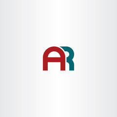 letter a and r combination ar logo vector icon