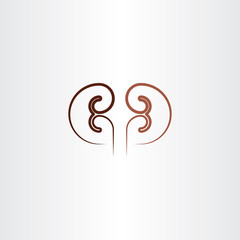 Fototapeta premium kidney line icon vector design element