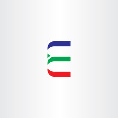 Obraz premium letter e red green blue icon vector