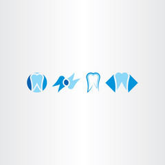 Obraz premium tooth vector set icon logo collection symbol