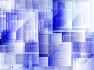 Vector : Abstract square on blue background