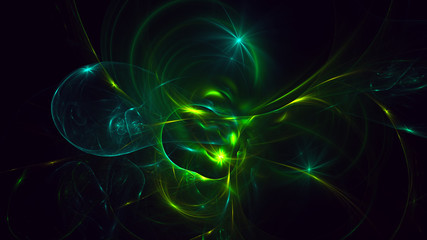 3D rendering abstract fractal light background