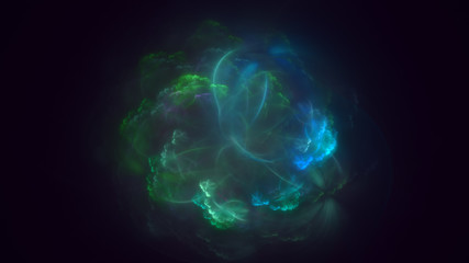 3D rendering abstract fractal light background