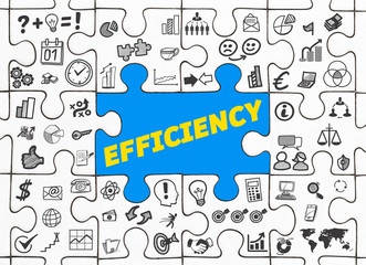 Obraz premium Efficiency / Puzzle mit Symbole