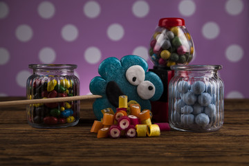 Fototapeta premium Colorful candy's and lollipop's