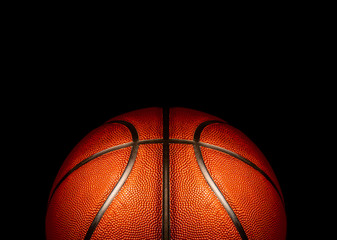 basketball on black background. - obrazy, fototapety, plakaty