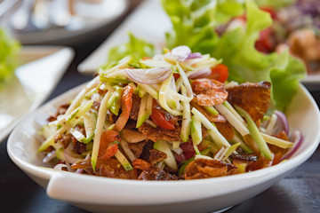 salad Seafood Thai Style in thai restaurant