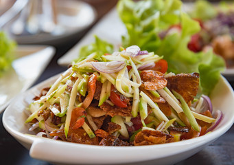 salad Seafood Thai Style in thai restaurant