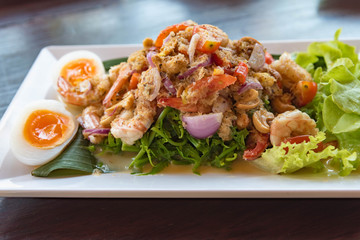 salad Seafood Thai Style in thai restaurant