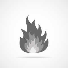 Fire flat icon. Vector illustration.