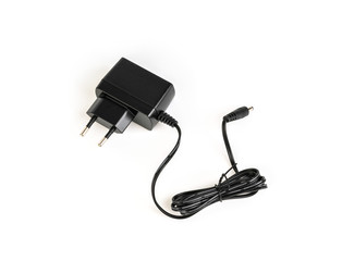 AC adapter on a white background  .