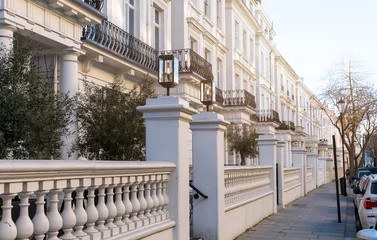 Deurstickers Fassaden georgischer Häuser in London, Notting Hill © moofushi