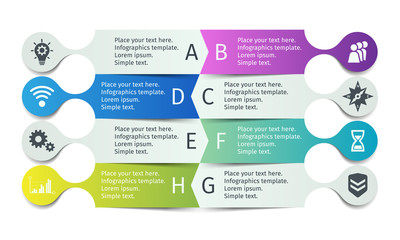 Modern infographic lines set. Template for presentation, chart, graph. Vector illustration.