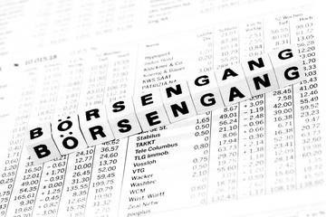 Obraz premium Börsengang