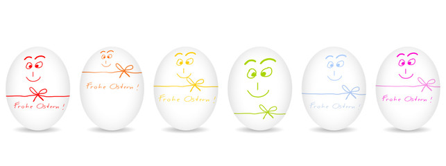 Ostereier Gesicht Frohe Ostern Gruß Ostereier Verschiedene bunte