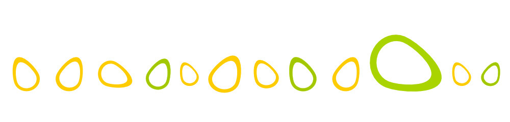 Ostereier Band Banner Hintergrund Reihe Grün Gelb