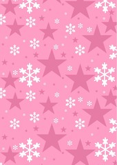 Snowflakes and Stars Christmas Pattern