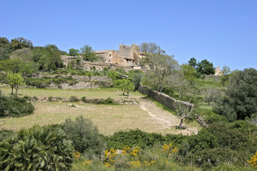Fototapeta na wymiar Finca and Landscape at Arta, Mallorca, Balearic Islands, Spain, Europe